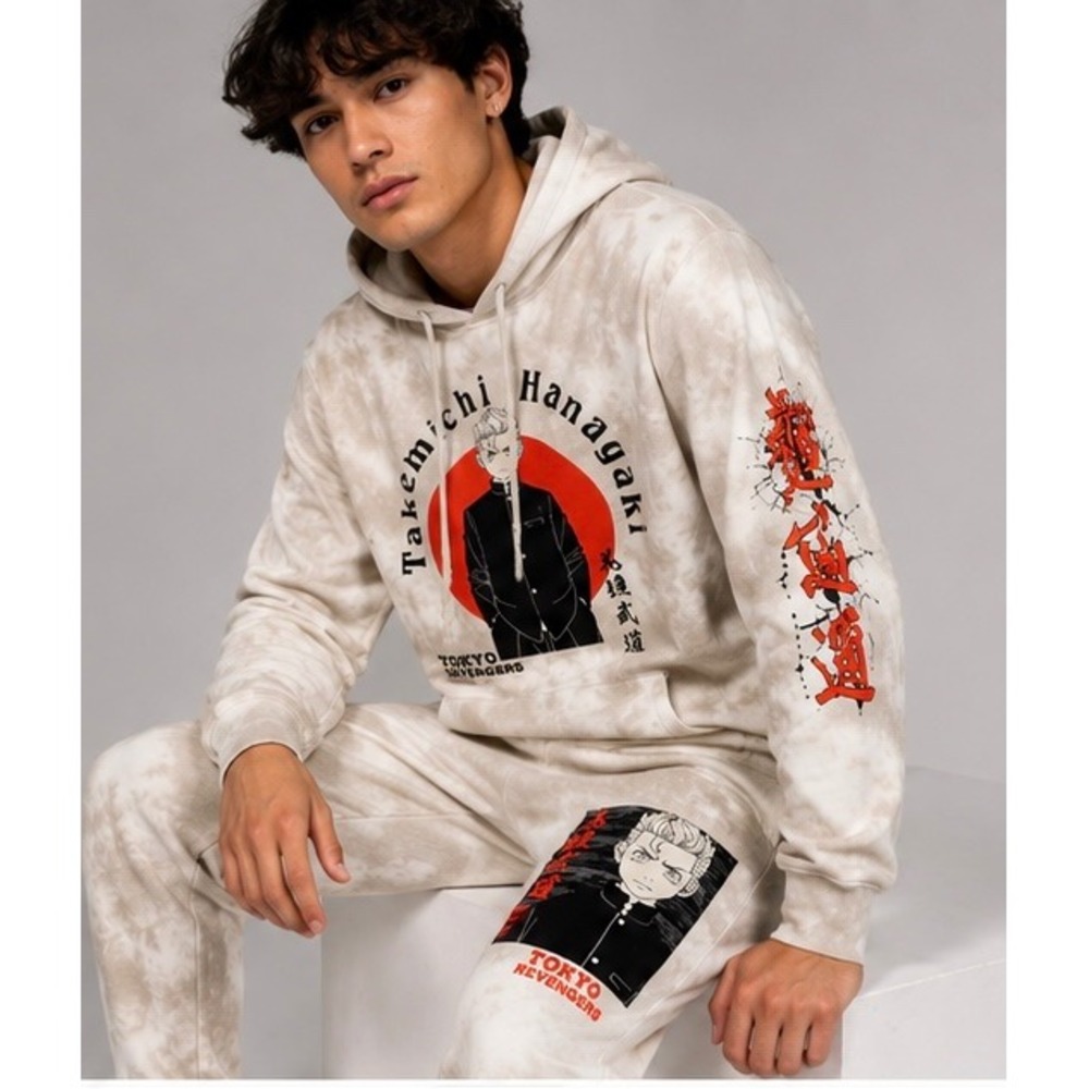 Tokyo Revengers Takemichi Hanagaki Tie-Dye Hoodie & Jogger Set - Small